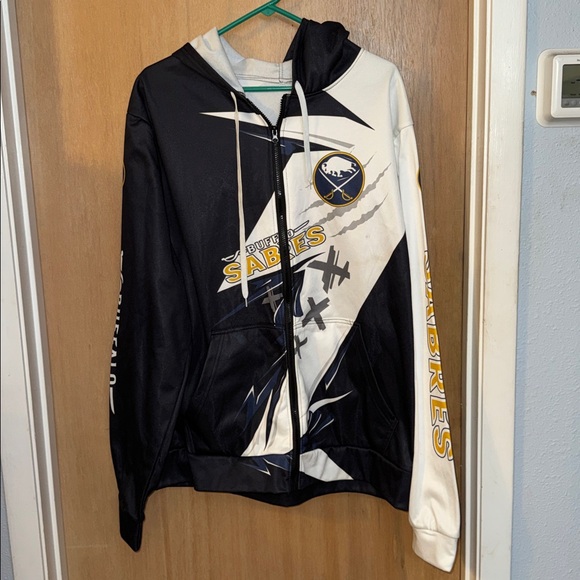 Buffalo Sabres Full Zip Graphic Hoodie with Pockets Men's Size XL - Picture 2 of 7